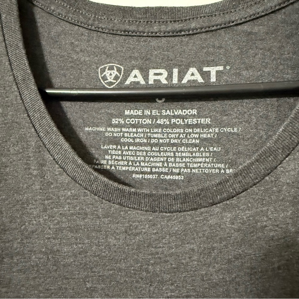 Ariat Cow Gal Graphic Tshirt Women’s Size Small Heather Grey Western - Picture 4 of 5